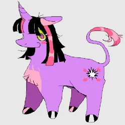 Size: 709x711 | Tagged: safe, artist:twigsyy, derpibooru import, twilight sparkle, pony, unicorn, alternate color palette, g4, gray background, horn, image, leonine tail, png, simple background, solo, tail, unicorn twilight