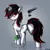 Size: 2048x2048 | Tagged: safe, artist:weiling, derpibooru import, oc, oc:blackjack, unofficial characters only, pony, unicorn, fallout equestria, fallout equestria: project horizons, cute, fanfic art, gun, horn, image, large horn, png, simple background, underhoof, weapon