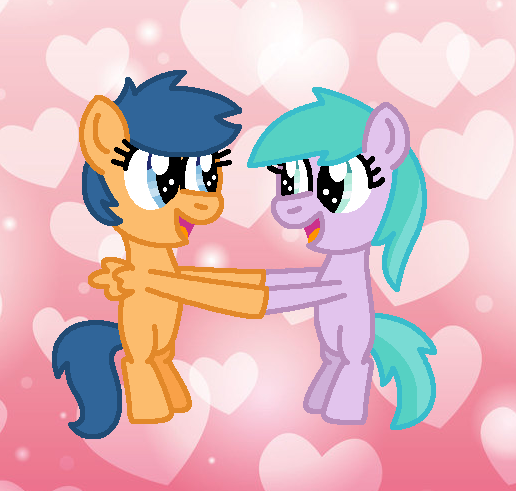 Size: 516x491 | Tagged: safe, artist:katiesworldofponies36, first base, earth pony, pegasus, pony, adorabase, aura (g4), aurabase, aurabetes, best friends, best friends forever, bipedal, blank flank, cute, duo, duo female, female, filly, g4, heart, heart background, holding hooves, image, lesbian, open mouth, open smile, pegasus first base, png, race swap, ship:aurabase, shipping, simple background, smiling