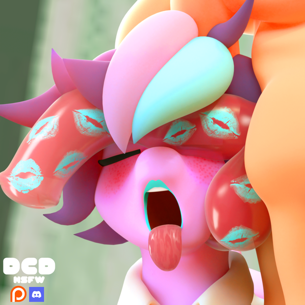 Size: 1080x1080 | Tagged: explicit, alternate version, artist:dcd, derpibooru import, oc, unofficial characters only, pony, semi-anthro, 3d, 3d model, alternate character, balls, balls on face, big balls, big penis, blender, blender cycles, blushing, canon x oc, commission, dark genitals, earth pony oc, female, g4, horsecock, image, kiss mark, lips, lipstick, lipstick on balls, lipstick on penis, male, mare, nudity, offscreen character, offscreen male, open mouth, pegasus oc, penis, penis on face, png, prize on the eyes, stallion, straight, these aren't my glasses, tongue out, vein, veiny cock, ych result