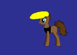 Size: 900x650 | Tagged: safe, artist:cartoonfan22, derpibooru import, ponified, earth pony, pony, pony creator, angry video game nerd, blue background, board james, cinemassacre, image, male, png, simple background, solo, stallion