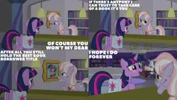 Size: 2000x1125 | Tagged: safe, derpibooru import, edit, edited screencap, editor:quoterific, screencap, dusty pages, twilight sparkle, the point of no return, image, png