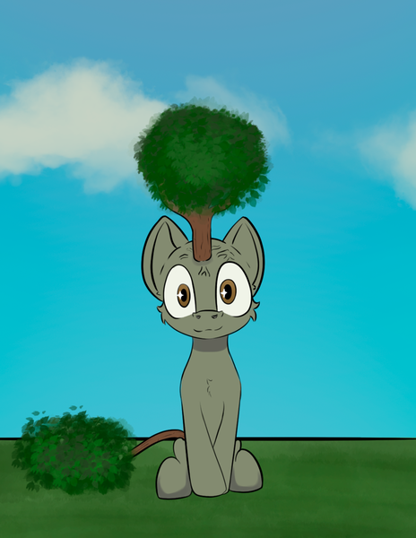 Size: 1048x1354 | Tagged: safe, artist:cotarsis, derpibooru import, oc, unofficial characters only, pony, cheek fluff, experiment, image, looking at you, png, solo, tree