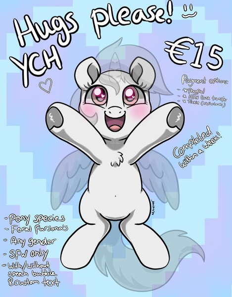 Size: 1527x1952 | Tagged: safe, artist:avui, derpibooru import, oc, alicorn, earth pony, pegasus, pony, unicorn, commission, horn, image, jpeg, solo, ych example, your character here