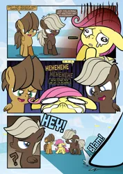 Size: 1920x2715 | Tagged: safe, artist:alexdti, derpibooru import, dumbbell, fluttershy, hoops, rainbow dash, pony, comic:how we met, female, filly, filly fluttershy, image, jpeg, younger