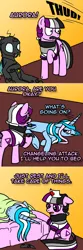 Size: 800x2404 | Tagged: grimdark, artist:thedragenda, derpibooru import, oc, oc:ace, oc:aurora (thedragenda), changeling, earth pony, pony, unicorn, ask-acepony, blood, broken horn, death, female, horn, image, mare, png, yellow blood