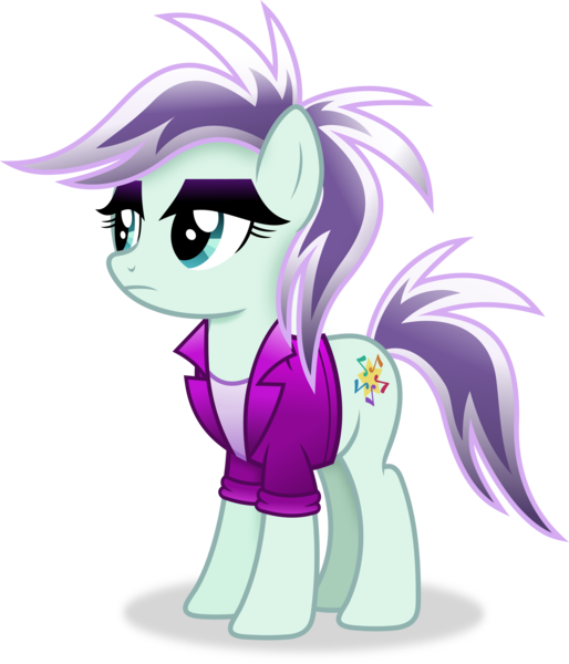 Size: 3412x3986 | Tagged: safe, artist:anime-equestria, derpibooru import, coloratura, earth pony, pony, alternate hairstyle, clothes, countess coloratura, eyeshadow, female, g4, image, jacket, makeup, mare, png, simple background, solo, transparent background, vector