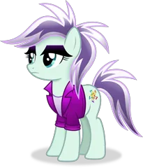 Size: 3412x3986 | Tagged: safe, artist:anime-equestria, derpibooru import, coloratura, earth pony, pony, alternate hairstyle, clothes, countess coloratura, eyeshadow, female, g4, image, jacket, makeup, mare, png, simple background, solo, transparent background, vector