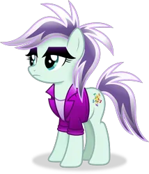 Size: 3412x3986 | Tagged: safe, artist:anime-equestria, derpibooru import, coloratura, earth pony, pony, alternate hairstyle, clothes, countess coloratura, eyeshadow, female, g4, image, jacket, makeup, mare, png, simple background, solo, transparent background, vector