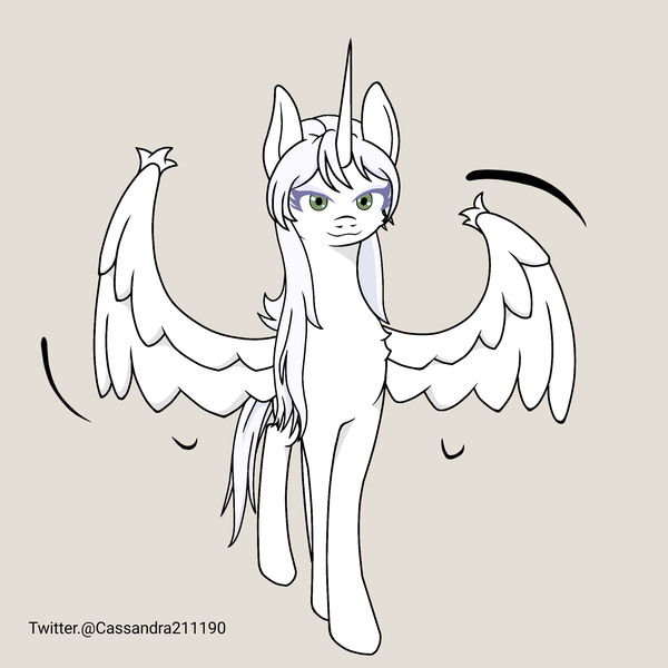 Size: 2000x2000 | Tagged: safe, artist:cassandra211190, derpibooru import, oc, oc:κασσάνδρα, alicorn, pony, alicorn oc, horn, image, png, wings