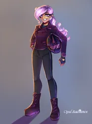 Size: 2204x2966 | Tagged: safe, artist:opal_radiance, derpibooru import, oc, oc:iron glamour, human, pegasus, biker, biker jacket, clothes, humanized, image, jacket, png, solo