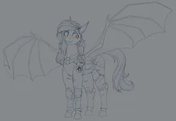 Size: 2311x1594 | Tagged: safe, artist:stray prey, derpibooru import, oc, oc:flare, unofficial characters only, bat pony, pony, bat pony oc, bat wings, image, png, solo, wings