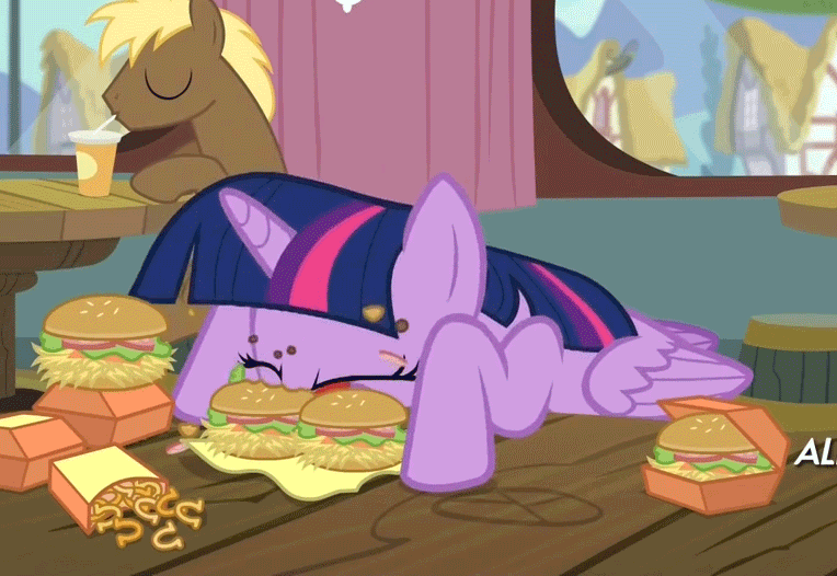 Size: 764x526 | Tagged: safe, derpibooru import, edit, edited screencap, screencap, coco crusoe, twilight sparkle, twilight sparkle (alicorn), alicorn, pony, twilight time, animated, burger, cute, eating, extreme speed animation, eyes closed, female, food, g4, gif, hay burger, image, ketchup, loop, majestic as fuck, male, mare, messy, messy eating, onion horseshoes, puffy cheeks, sauce, seizure warning, stallion, that pony sure does love burgers, twiabetes, twilight burgkle, twilight slobble
