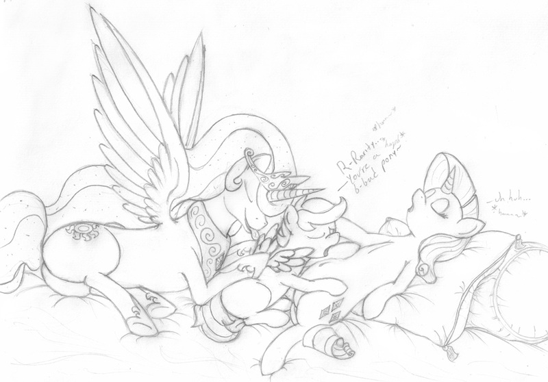 Size: 1048x731 | Tagged: artist needed, questionable, princess celestia, rarity, scootaloo, alicorn, pegasus, pony, unicorn, age difference, belly button, dialogue, eyes closed, female, filly, foal, foalcon, grooming, group sex, image, jpeg, lesbian, licking wings, mare, mare on filly, moaning, open mouth, preening, reclining, spread wings, threesome, underage, wingboner, wings