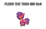 Size: 151x98 | Tagged: safe, derpibooru import, idw, earth pony, pony, pony town, g5, animated, flank the tank, gif, image, male, my little pony: kenbucky roller derby, picture for breezies, simple background, solo, stallion, text, transparent background, trotting