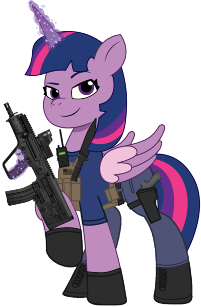 Size: 807x1235 | Tagged: safe, artist:edy_january, artist:prixy05, derpibooru import, edit, vector edit, twilight sparkle, twilight sparkle (alicorn), alicorn, pony, g5, my little pony: tell your tale, armor, assault rifle, body armor, boots, bullpup rifle, call of duty, call of duty: warzone, captain twilight, clothes, combat knife, denim, gun, handgun, image, jeans, john "soap" mactavish, knife, magic, mateba 2006m, military, military pony, mtar-21, pants, pistol, png, radio, revolver, rifle, saop mctavish, shirt, shoes, simple background, soldier, soldier pony, solo, special forces, tactical, tactical vest, tar-21, task forces 141, telekinesis, transparent background, united states, vector, vest, weapon