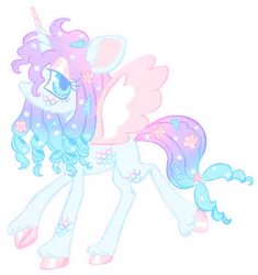 Size: 1654x1762 | Tagged: safe, artist:webkinzworldz, derpibooru import, oc, unnamed oc, unofficial characters only, alicorn, merpony, alicorn oc, ambiguous gender, big eyes, blue eyes, colored hooves, colored pinnae, ear fluff, eye clipping through hair, eyelashes, eyeshadow, gradient horn, gradient mane, gradient tail, horn, image, lidded eyes, looking at you, makeup, multicolored mane, multicolored tail, pearl, png, ringlets, scales, seashell, shiny hoof, simple background, smiling, solo, tail, thin legs, transparent background, unshorn fetlocks, walking, wavy mane, wavy tail, wingding eyes, wings