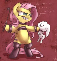 Size: 934x1000 | Tagged: semi-grimdark, artist:atryl, derpibooru import, angel bunny, fluttershy, pegasus, pony, rabbit, magical mystery cure, 30 minute art challenge, abuse, angelbuse, animal, animal abuse, bdsm, bestiality, bipedal, collar, dexterous hooves, dominatrix, female, femdom, fetish, flutterdom, flutterzoo, g4, image, interspecies, nervous, png, rapeface, riding crop, sexy, sinfully sexy, song, what my cutie mark is telling me