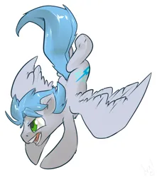 Size: 1063x1200 | Tagged: oc name needed, safe, artist:atryl, derpibooru import, oc, unofficial characters only, anthro, pegasus, pony, unguligrade anthro, angry, flying, image, open mouth, png, solo