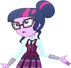 Size: 2622x2520 | Tagged: safe, derpibooru import, edit, edited screencap, editor:homersimpson1983, screencap, sci-twi, twilight sparkle, human, equestria girls, friendship games, background removed, clothes, crystal prep academy uniform, female, g4, glasses, image, necktie, not a vector, png, school tie, school uniform, schoolgirl, solo