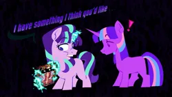 Size: 1595x909 | Tagged: safe, artist:partyponypower, derpibooru import, starlight glimmer, twilight sparkle, pony, unicorn, album cover, alternate universe, duo, evil starlight, g4, horn, image, jpeg, schism (album), tool (band), unicorn twilight