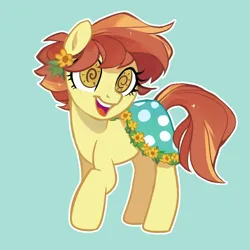 Size: 2048x2048 | Tagged: safe, artist:cellshade, derpibooru import, oc, oc:thursday, unofficial characters only, earth pony, pony, 4chan, drawthread, female, flower, flower in hair, image, mare, meme, png, smiling, solo, wingding eyes
