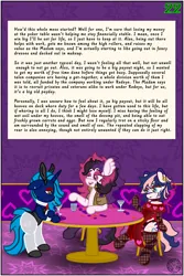 Size: 4000x6000 | Tagged: safe, artist:dice-warwick, derpibooru import, part of a set, oc, oc:lockpick, oc:nagi, oc:pecan harvester, unofficial characters only, original species, pony, unicorn, fallout equestria, absurd resolution, bra, bunny suit, cap, card, card game, chips, choker, cigarette, cigarette smoke, clothes, crotchboobs, crotchbra, dress, drink, ear piercing, earring, fallout equestria: journal of an escort, female, fishnets, food, gambling, glass, hat, heart, horn, image, jacket, jewelry, leotard, lipstick, makeup, nudity, one eye closed, panties, piercing, png, smoking, socks, stockings, text, thigh highs, underwear, waste pony, wink