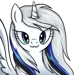 Size: 1000x1000 | Tagged: safe, artist:drawponies, derpibooru import, oc, oc:rocky harmony, unofficial characters only, alicorn, pony, :3, alicorn oc, bust, horn, image, looking at you, png, portrait, simple background, solo, transparent background, wings