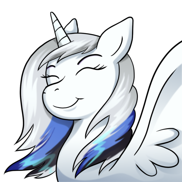 Size: 1000x1000 | Tagged: safe, artist:drawponies, derpibooru import, oc, oc:rocky harmony, unofficial characters only, alicorn, pony, alicorn oc, bust, eyes closed, horn, image, png, portrait, simple background, smiling, solo, transparent background, wings