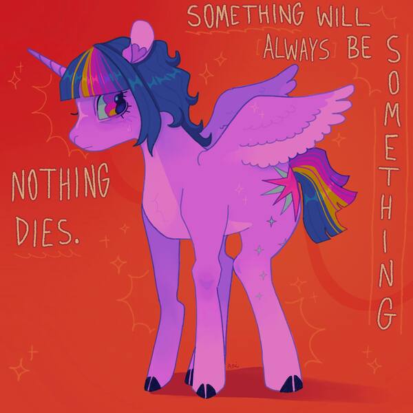 Size: 2800x2800 | Tagged: safe, artist:ariariari.png, derpibooru import, twilight sparkle, twilight sparkle (alicorn), alicorn, pony, alternate hairstyle, g4, image, jpeg, red background, simple background, solo