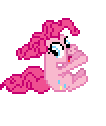 Size: 106x126 | Tagged: safe, artist:deathpwny, derpibooru import, pinkie pie, earth pony, pony, animated, bouncing, cute, desktop ponies, diapinkes, female, g4, gif, image, mare, pixel art, simple background, solo, sprite, transparent background