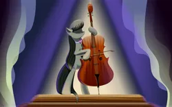 Size: 7680x4800 | Tagged: safe, artist:roadsleadme, derpibooru import, octavia melody, pony, absurd resolution, bipedal, cello, eyes closed, female, g4, image, jpeg, musical instrument, solo, stage, wallpaper