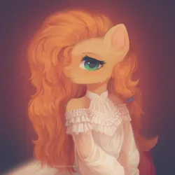 Size: 2000x2000 | Tagged: safe, artist:anku, derpibooru import, pear butter, earth pony, pony, semi-anthro, clothes, dress, female, image, png, solo