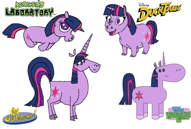 Size: 1009x681 | Tagged: safe, artist:zackromento, derpibooru import, twilight sparkle, alicorn, pony, unicorn, animation style, dexter's laboratory, ducktales, ducktales 2017, female, g4, horn, image, jpeg, solo, style, style emulation, the fairly oddparents, unicorn twilight, wow! wow! wubbzy!