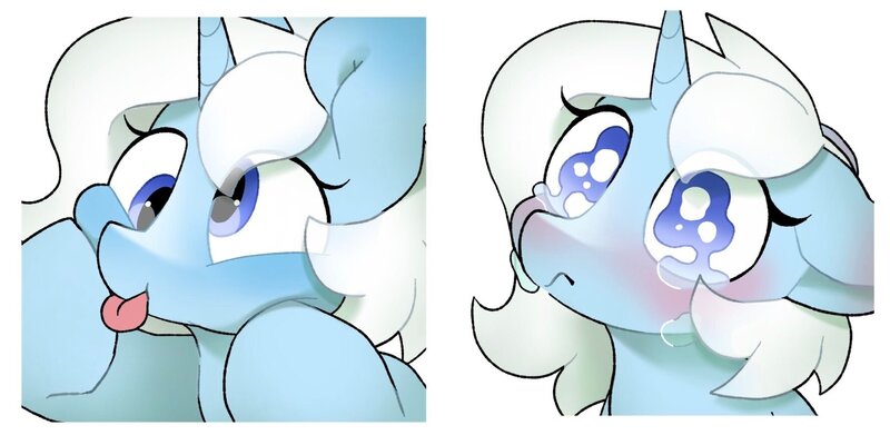 Size: 1776x867 | Tagged: safe, artist:mochi_nation, derpibooru import, oc, unofficial characters only, pony, unicorn, blushing, bust, commission, crying, cute, derp, eye shimmer, floppy ears, frown, horn, image, jpeg, sad, simple background, smiling, solo, tongue out, white background, ych result