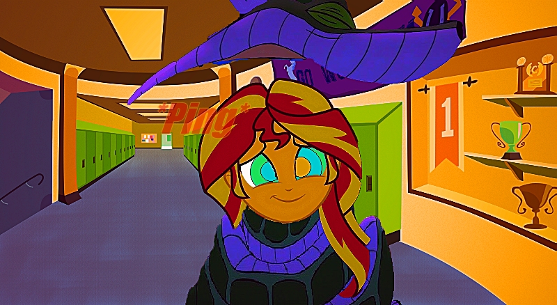Size: 800x438 | Tagged: safe, artist:hypnovorelover, derpibooru import, sunset shimmer, human, snake, equestria girls, canterlot high, coils, crotch bulge, female, g4, hypno eyes, hypnosis, hypnotized, image, implied applejack, implied pinkie pie, implied rainbow dash, implied rarity, implied sci-twi, jpeg, kaa, kaa eyes, male, open mouth, sleepy, smiling, story included, vore, wrapped up