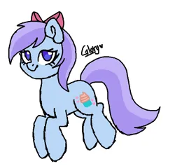 Size: 651x617 | Tagged: safe, artist:smol_boo, derpibooru import, oc, oc:sweet frosting, unofficial characters only, earth pony, bow, earth pony oc, image, looking at you, png, solo