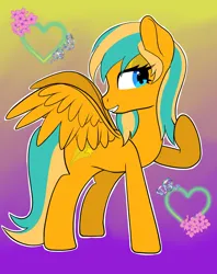 Size: 1618x2048 | Tagged: safe, artist:sketchyapple, derpibooru import, oc, oc:starry cheeks, oc:starry cheeks the cunning, unofficial characters only, pegasus, heart, image, pegasus oc, png, solo, wings