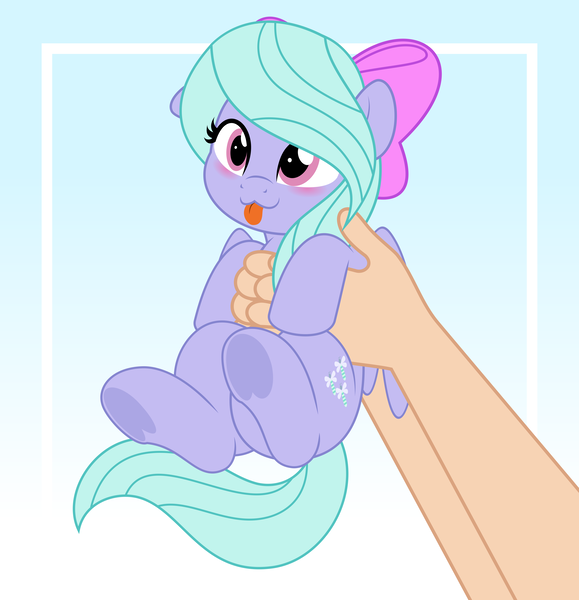 Size: 4822x5000 | Tagged: safe, artist:jhayarr23, derpibooru import, flitter, human, pegasus, pony, :p, blushing, female, holding a pony, image, png, simple background, smiling, tongue out