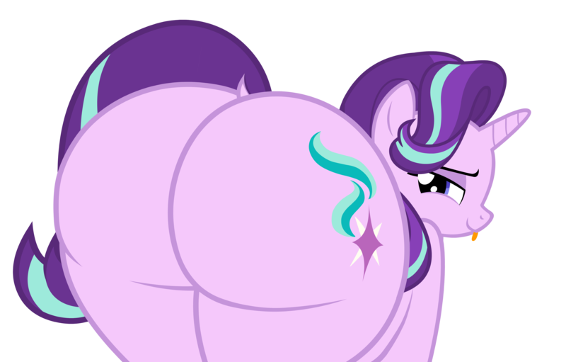 Size: 5154x3292 | Tagged: suggestive, artist:duskyzombie, derpibooru import, starlight glimmer, pony, unicorn, :p, blushing, butt, dock, female, g4, glimmer glutes, horn, huge butt, image, large butt, lidded eyes, mare, plot, png, presenting, solo, starlight glimmer day, tail, the ass was fat, tongue out