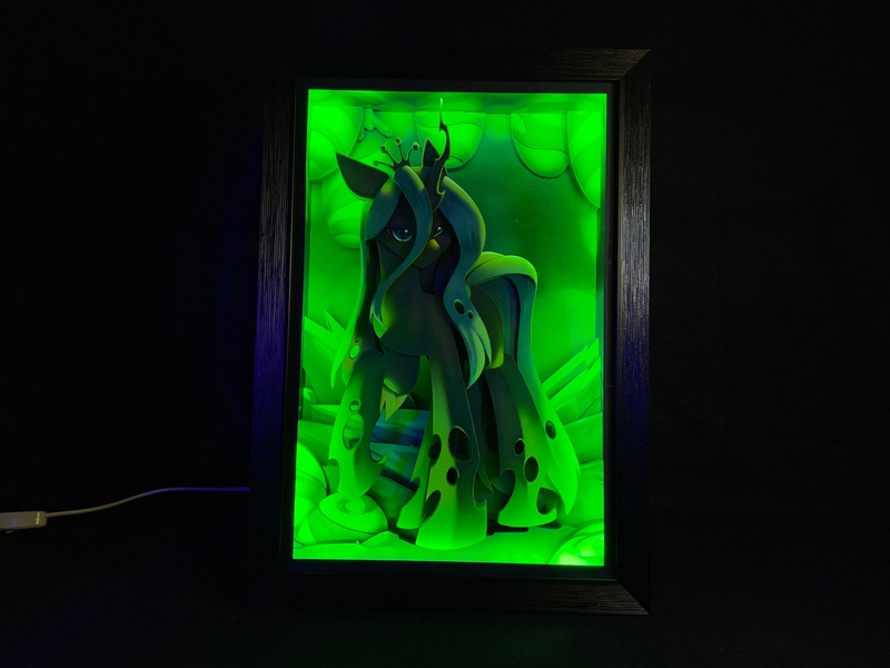 Size: 4032x3024 | Tagged: safe, artist:made_by_franch, derpibooru import, queen chrysalis, pony, unicorn, craft, dioramma, handmade, handwork, horn, image, jpeg, papercraft, photo, queenchrysalis, solo