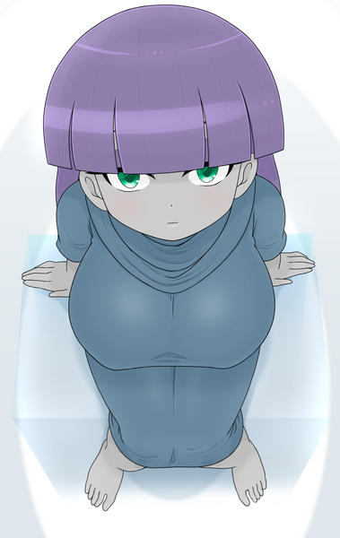 Size: 1832x2899 | Tagged: safe, artist:batipin, derpibooru import, maud pie, human, equestria girls, breasts, busty maud pie, feet, g4, image, looking at you, png