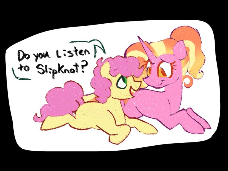Size: 1337x1001 | Tagged: safe, artist:partyponypower, derpibooru import, li'l cheese, luster dawn, earth pony, pony, unicorn, the last problem, alternate universe, duo, g4, horn, image, jpeg, looking at each other, looking at someone, lying down, missing cutie mark, prone, sploot
