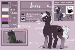 Size: 3000x2000 | Tagged: safe, artist:dejji_vuu, derpibooru import, oc, oc:athena, oc:jacks, earth pony, pony, image, male, png, reference sheet, stallion