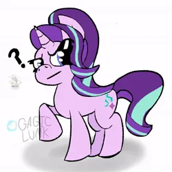 Size: 680x680 | Tagged: safe, artist:gagiclunk, derpibooru import, starlight glimmer, background human, doug dimmadome, eyelashes, eyeshadow, image, jpeg, makeup, meme, starlight glimmer day, starlight glimmer is not amused, unamused