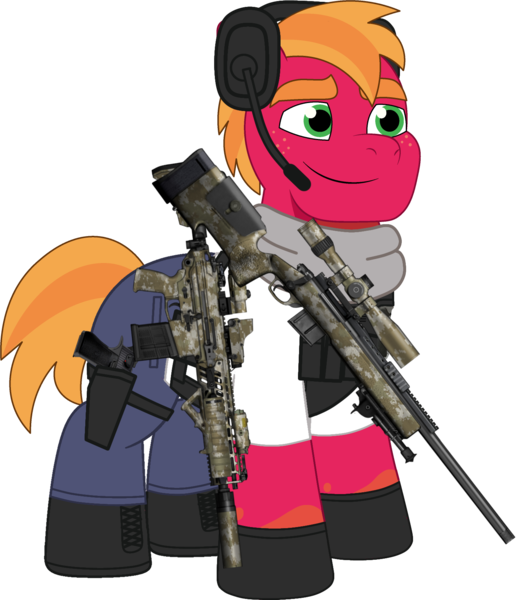 Size: 1441x1654 | Tagged: safe, artist:edy_january, artist:prixy05, derpibooru import, edit, vector edit, big macintosh, earth pony, pony, g5, my little pony: tell your tale, american sniper, armor, assault rifle, body armor, boots, call of duty, call of duty: warzone, clothes, combat armor, combat knife, desert eagle, g4, g4 to g5, gears, generation leap, gloves, gun, handgun, headphones, image, knife, m24, m24a2 sws, magnum pistol, male, marine, marines, military, military pony, pistol, png, rifle, scarf, shirt, shoes, simple background, sniper, sniper rifle, soldier, soldier pony, solo, special forces, stallion, tactical, tactical vest, task forces 141, transparent background, united states, usmc, vector, vest, weapon, xm7