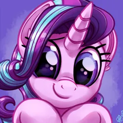 Size: 1800x1800 | Tagged: safe, artist:whitediamonds, derpibooru import, starlight glimmer, pony, unicorn, bust, commission, cute, daaaaaaaaaaaw, female, g4, glimmerbetes, hnnng, horn, image, looking at you, mare, png, portrait, smiling, smiling at you, solo, weapons-grade cute, whitediamonds is trying to kill us