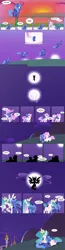 Size: 1188x4586 | Tagged: safe, artist:egophiliac, derpibooru import, princess celestia, princess luna, alicorn, pony, canterlot, comic, cutiespark, dialogue, duo, duo female, female, filly, foal, full moon, g4, image, mare, moon, moonrise, pink-mane celestia, png, royal sisters, siblings, sisters, sunset, woona, younger