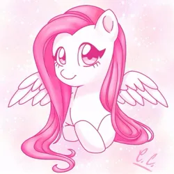 Size: 695x695 | Tagged: safe, artist:cally_fox, derpibooru import, fluttershy, pegasus, pony, 2020, cute, image, jpeg, monochrome, old art, solo