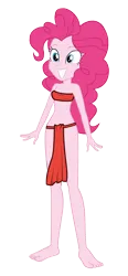 Size: 788x1703 | Tagged: safe, artist:crazybrothersstyler2, artist:invisibleink, derpibooru import, edit, pinkie pie, human, equestria girls, belly, belly button, clothes, female, g4, image, loincloth, outfit, outfits, png, simple background, solo, solo female, transparent background
